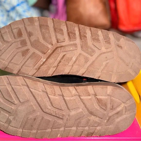 L.L. Bean Black Stonington Leather Boots with Pink and Green Embroidery - Picture 6 of 10